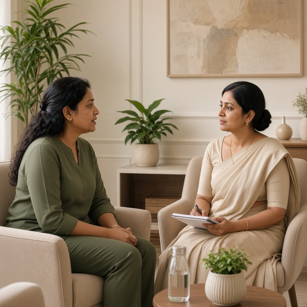 Health coach in a lifestyle consultation